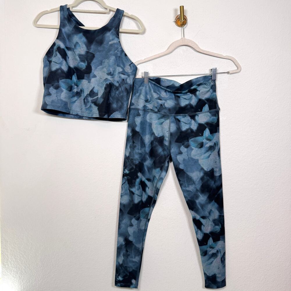 Beyond Yoga Womens SoftMark Legging Tank Set Size XL Active Ethereal Floral